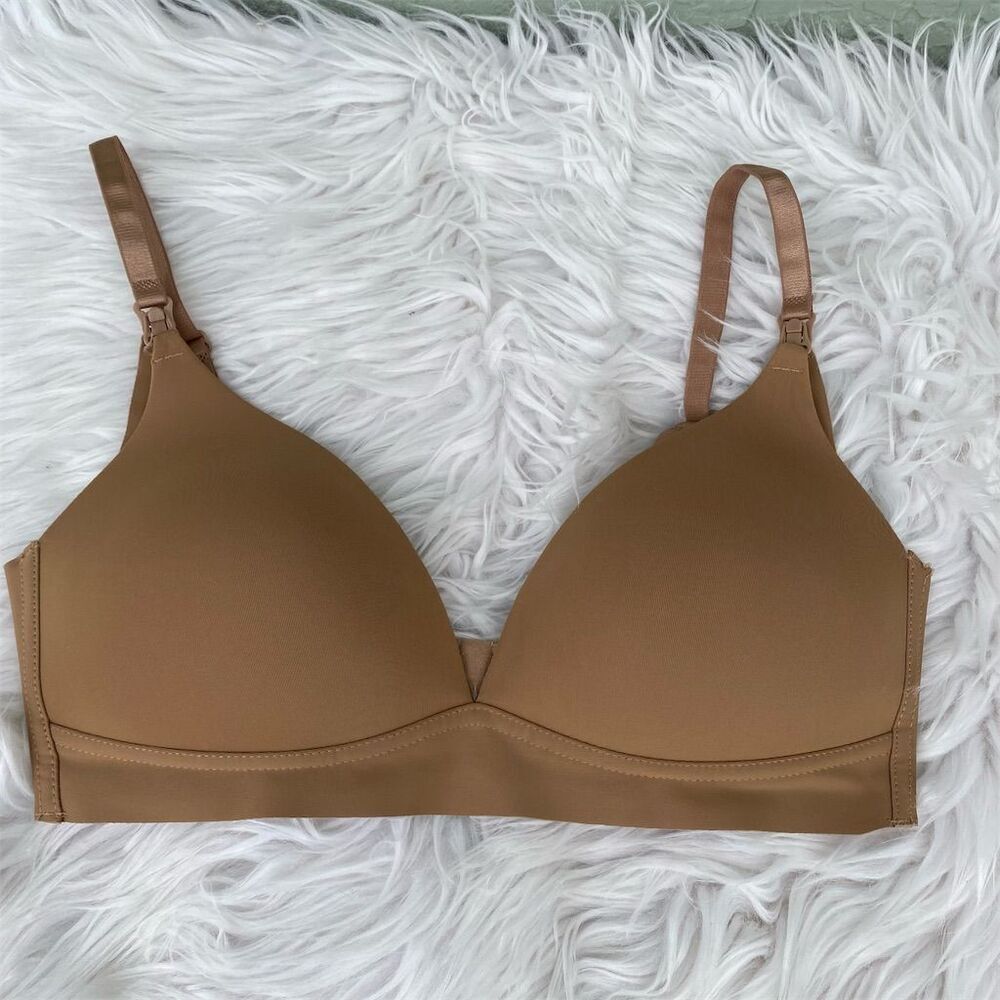 Prima Valentina Women's Nursing Bra 36C Brown Wireless Lightly Padded